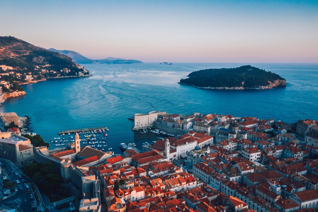 view of Dubrovnik from above