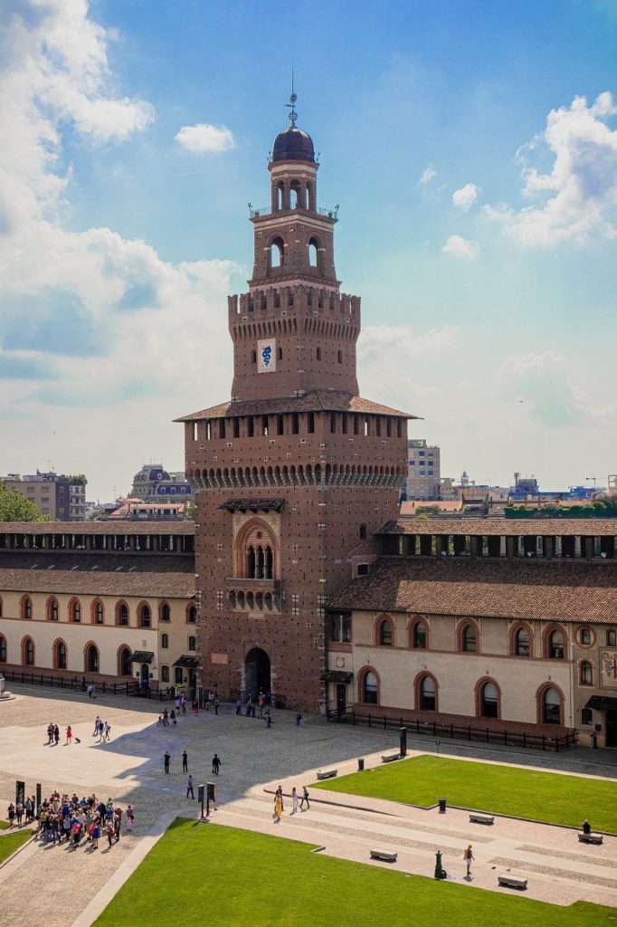 The Castello Sforzesco (Sforza Castle)  one of Milans most iconic landmarks